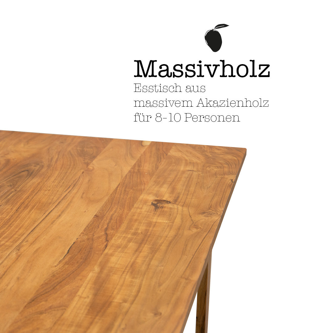 Table en bois d'acacia "La Table Woody 200"