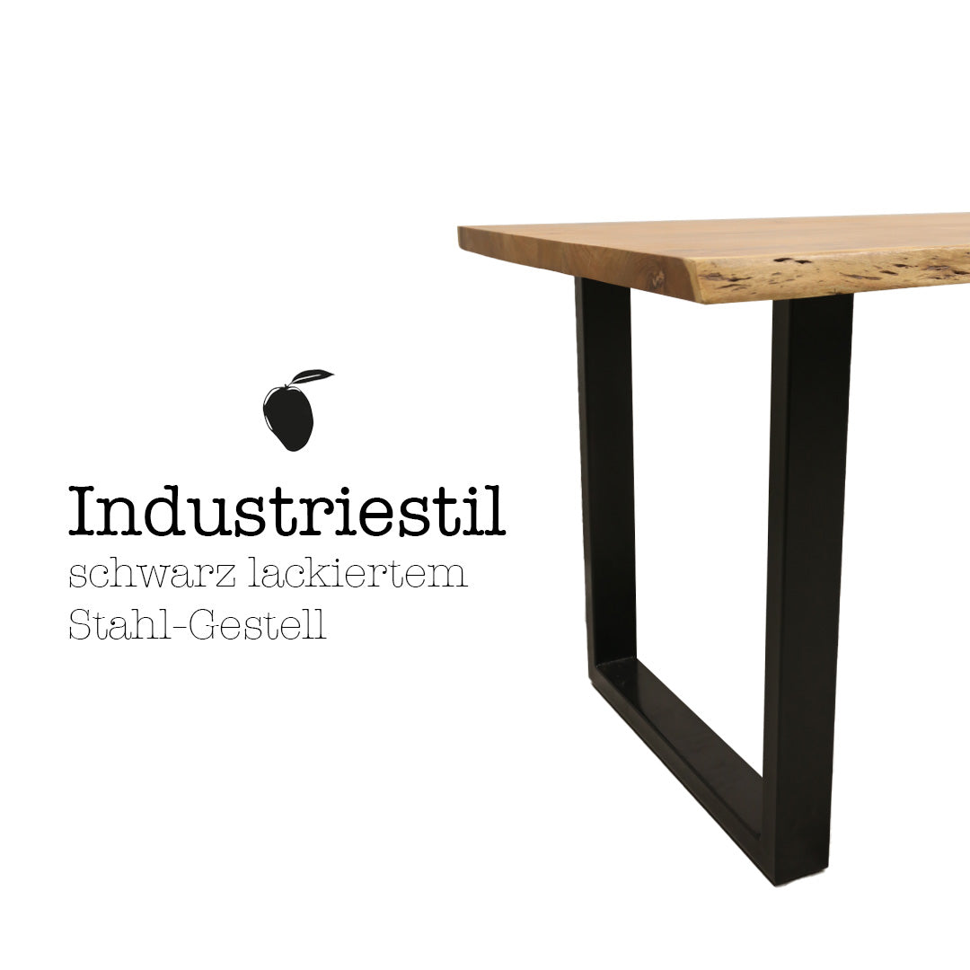 Table en bois d'acacia "The Sturdy Live Edge Table 180"